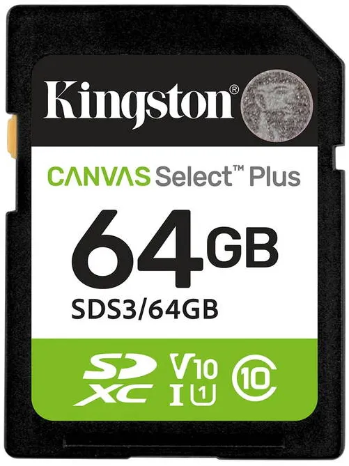 Card de Memorie Kingston Kingston Technology 64GB SDXC Canvas Select Plus Gen3 100MB/s C10 UHS-I U1 V10