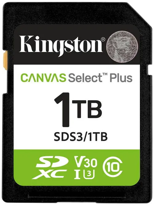 Card de Memorie Kingston Kingston Technology 1TB SDXC Canvas Select Plus Gen3 150MB/s C10 UHS-I U3 V30