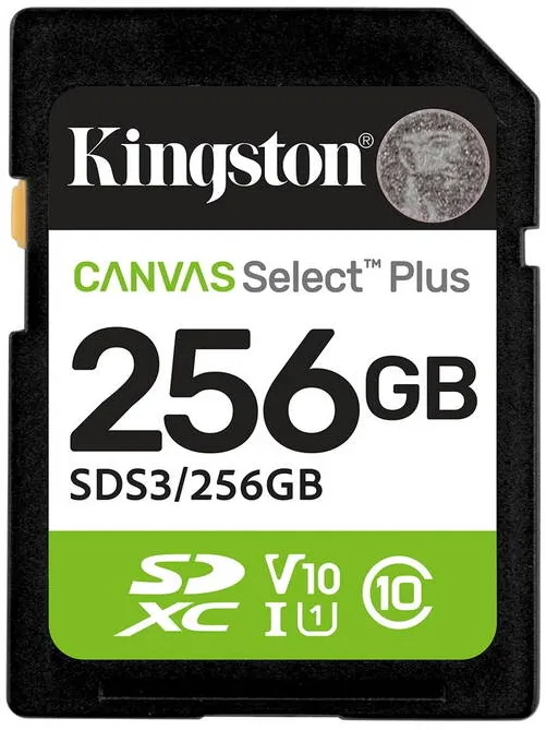 Card de Memorie Kingston Kingston Technology 256GB SDXC Canvas Select Plus Gen3 150MB/s C10 UHS-I U1 V10