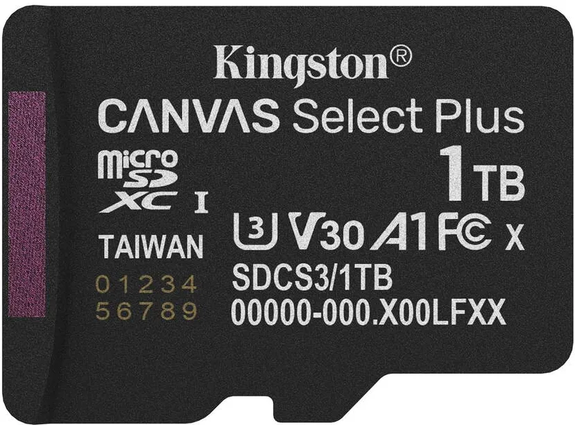 Card de Memorie Kingston Kingston Technology 1TB microSDXC Canvas Select Plus Gen3 150MB/s A1 Card + Adapter