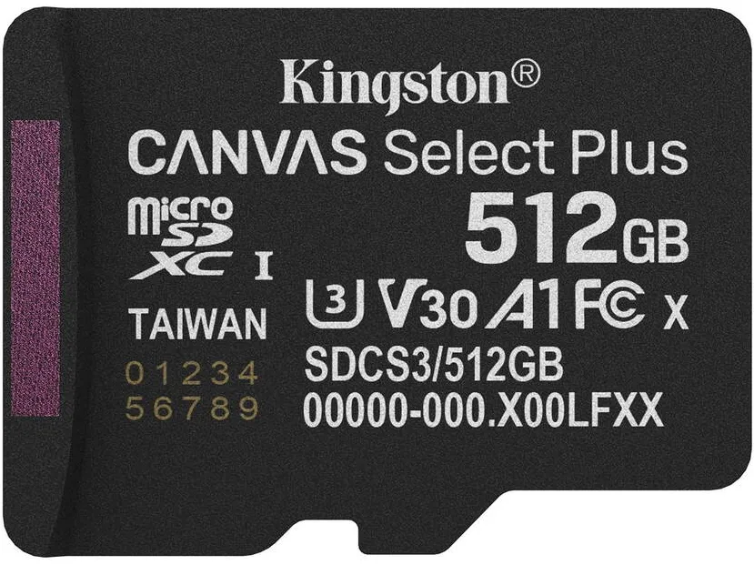 Card de Memorie Kingston Kingston Technology 512GB micSDXC Canvas Select Plus Gen3 150R A1 Single Pack w/o ADP