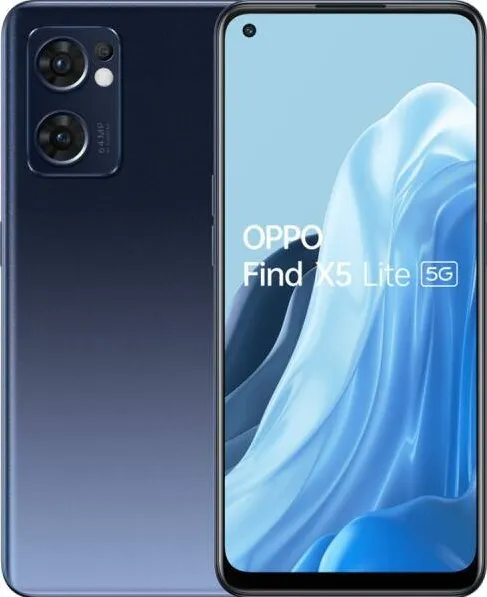 Smartphone Oppo Telefon mobil Oppo Find X5 Lite, 256GB, 8GB, 5G, Dual Sim, Starry Black