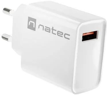 Natec NATEC NETWORK CHARGER RIBERA USB-A 18W WHITE