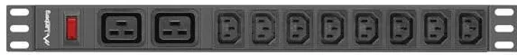 LANBERG Power strip pdu rack (1U, 16A,2XC19,8XC13)