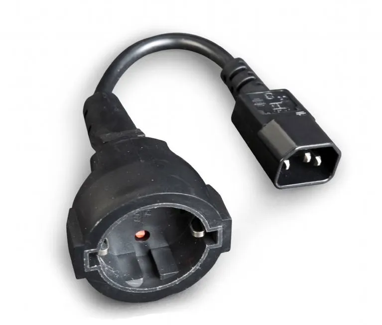 Adaptor Gembird Gembird power adapter cord C14 male -> schuko female