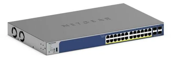 Switch Netgear NETGEAR 28-Port PoE Gigabit/10G Stackable Smart Switch (GS728TXP)