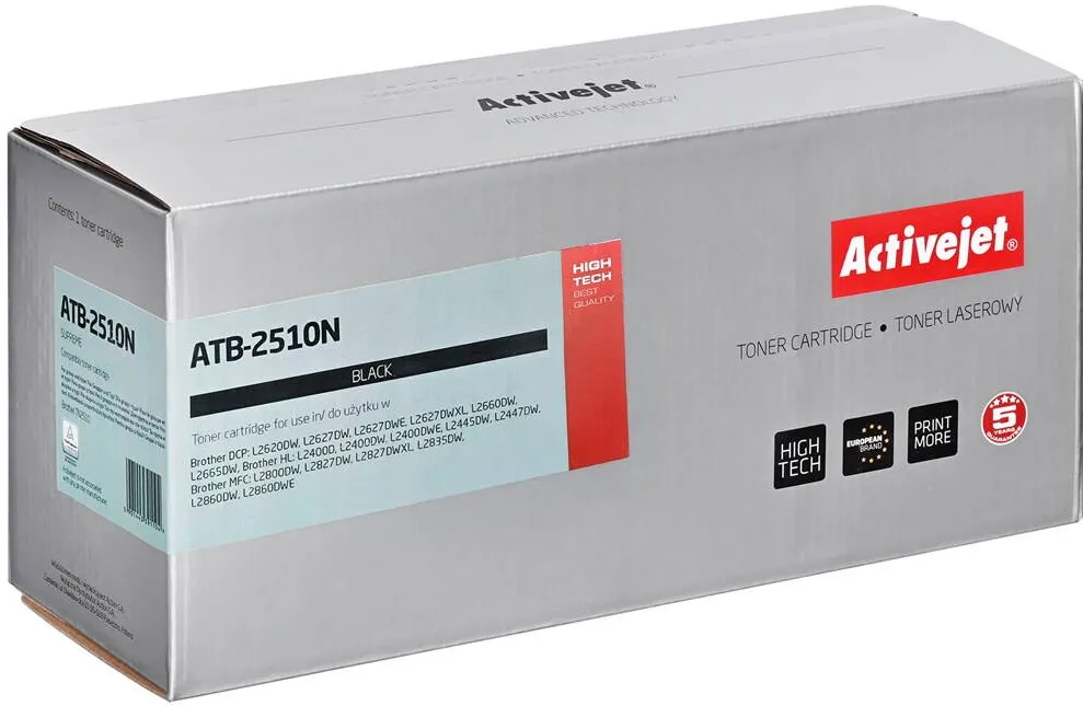Toner imprimanta ACTIVEJET ATB-2510N Toner for Brother printers; Replacement Brother TN2510; Supreme; 1200 pages; black)