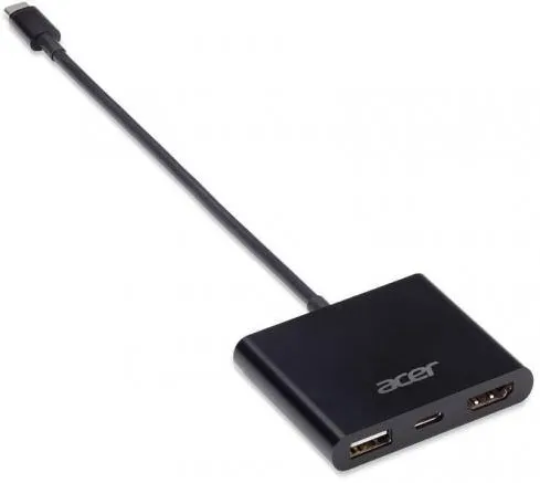 Adaptor Acer NP.CAB1A.020, Displayport + USB + USB-C - USB-C, Black
