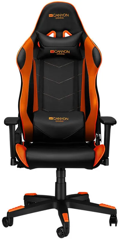 Scaun Gaming CANYON Deimos Negru/Portocaliu