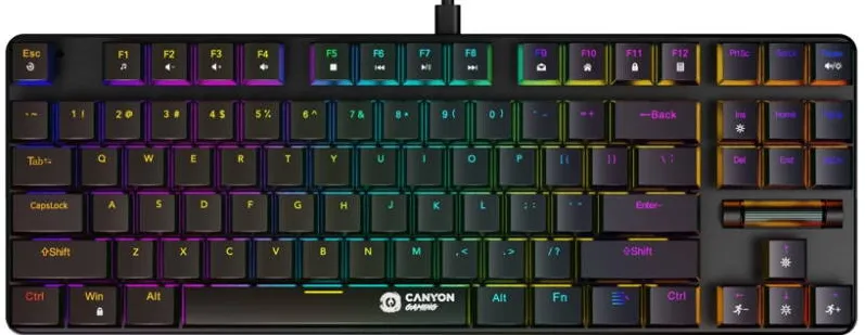 Tastatura CANYON Gaming GK-50 TKL Cometstrike RGB MX Red Linear Switch Mecanica
