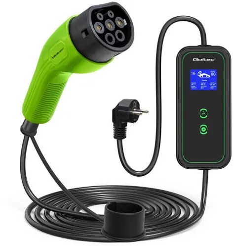 QOLTEC Mobile charger for EV 2in1 type2 3.5kW LCD