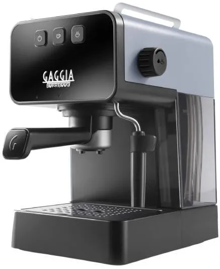 Espressor Gaggia manual Deluxe EG2111/64, 15 bar, capacitate rezervor apa 1.2 l, 230V, 1900 W, oprire automata, functie Memo, Negru/Gri