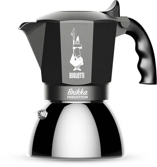Espressor Pentru Aragaz BIALETTI BRIKKA INDUCTION 4TZ 180 ml Anthracite, Argintiu