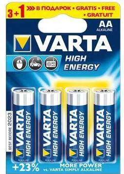 VARTA Alkaline Batteries VARTA R6 (AA) 4pcs High Energy/Longlife power
