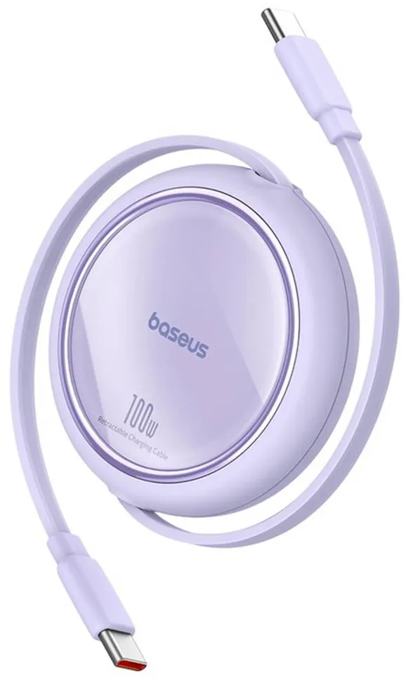Baseus Cablu de Date Type-C la Type-C, 100W, 1m - Baseus Free2Draw Mini (P10364500511-00) - Nebula Purple