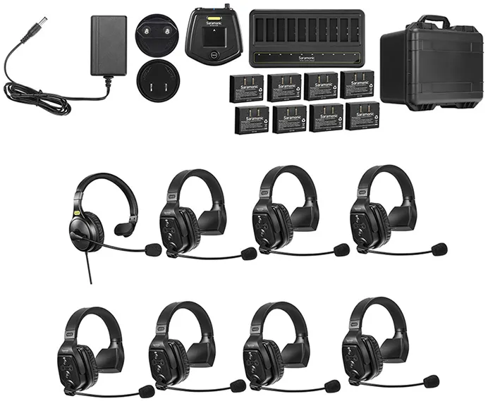 SARAMONIC Solutie intercom completa Saramonic WiTalk WT8S8xbat, 8 pers, Full-Duplex 1.9GHz, single-ear