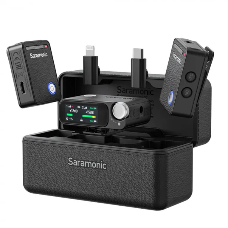 Microfon SARAMONIC Kit microfon wireless Saramonic Ultra 01 (2TX+RX)ClearVoice, IPX5, 2 x magn. microf., negru