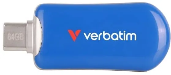 Memorie USB VERBATIM USB Flash Drive Verbatim, Plectra, 64GB, USB-C, BLUSB 3.2 Gen 1