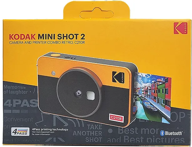 Aparat foto compact KODAK instant Mini Shot 2 Retro Kodak Yellow/1.7" LCD/10MP/4PASS/