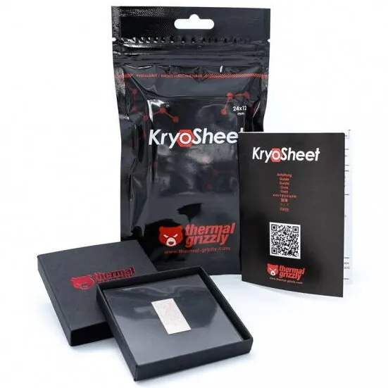 Pasta termoconductoare Thermal Grizzly PAD Termic KryoSheet, grafen, 24 x 12 mm