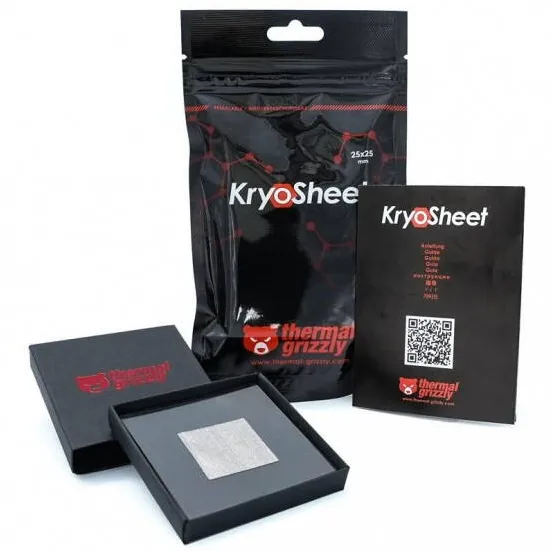 Pasta termoconductoare Thermal Grizzly PAD Termic KryoSheet, grafen, 25 x 25 mm