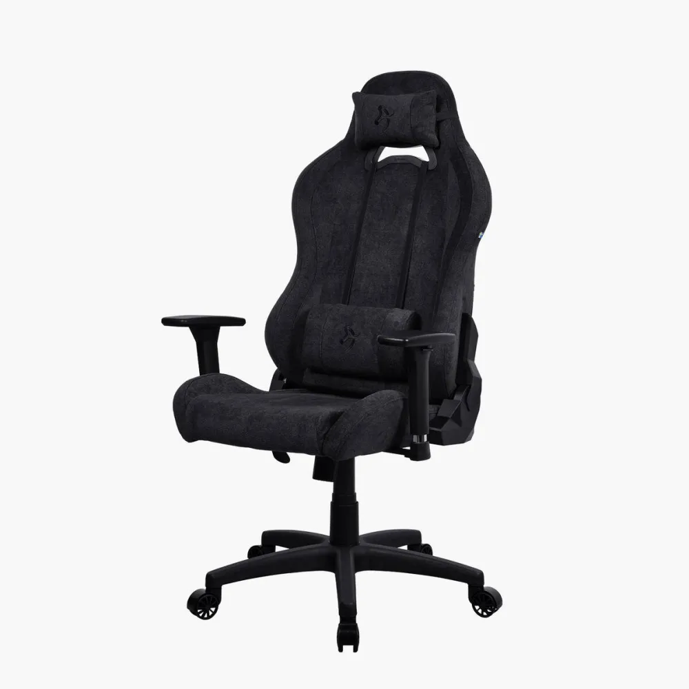 Scaun Gaming Arozzi Toretta SoftFabric v2, Tetiera, Ajustabil, max. 120kg, Negru