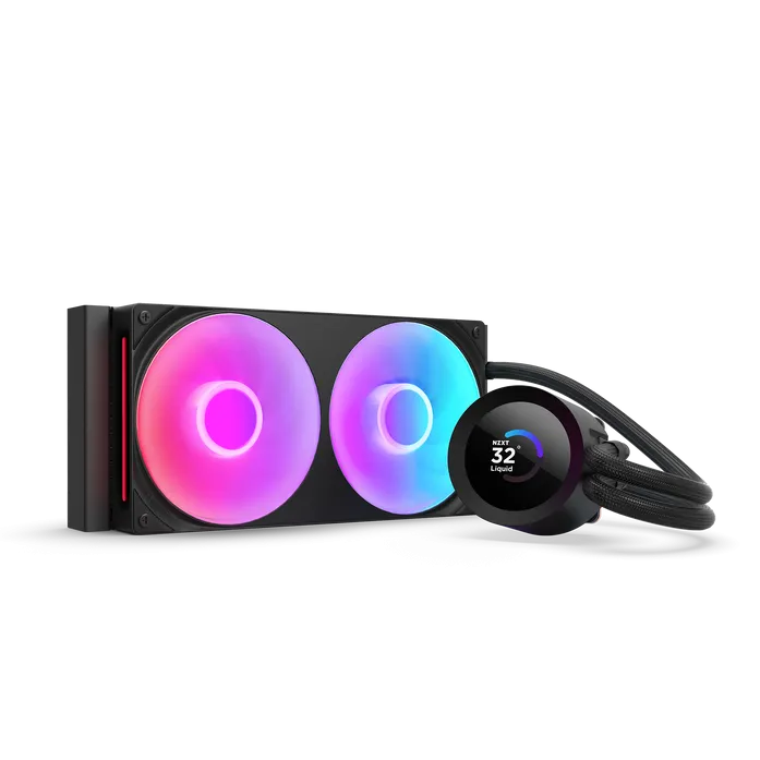 Cooler NZXT Kraken Plus 240 RGB, 240mm, pompa cu ecran LCD, Intel/ AMD, Negru