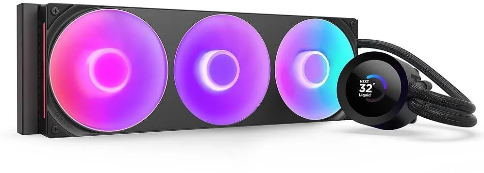 Cooler NZXT Kraken Plus 360 RGB, 360mm, pompa cu ecran LCD, Intel/ AMD, Negru