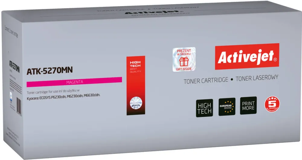 Toner imprimanta ACTIVEJET Compatibil ATK-5270MN for Kyocera printer; Kyocera TK-5270M replacement; Supreme; 6000 pages; magenta