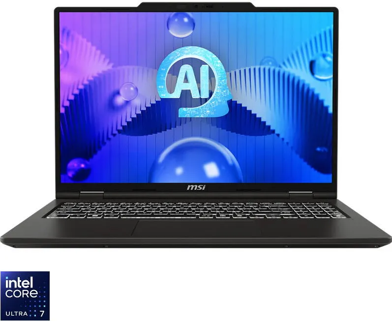 Laptop MSI 16'' Venture 16 AI A1MG, 2K OLED 120Hz, Procesor Intel Core Ultra 7 155H (24M Cache, up to 4.80 GHz), 16GB DDR5, 512GB SSD, Intel Arc, Free DOS, Solid Grey