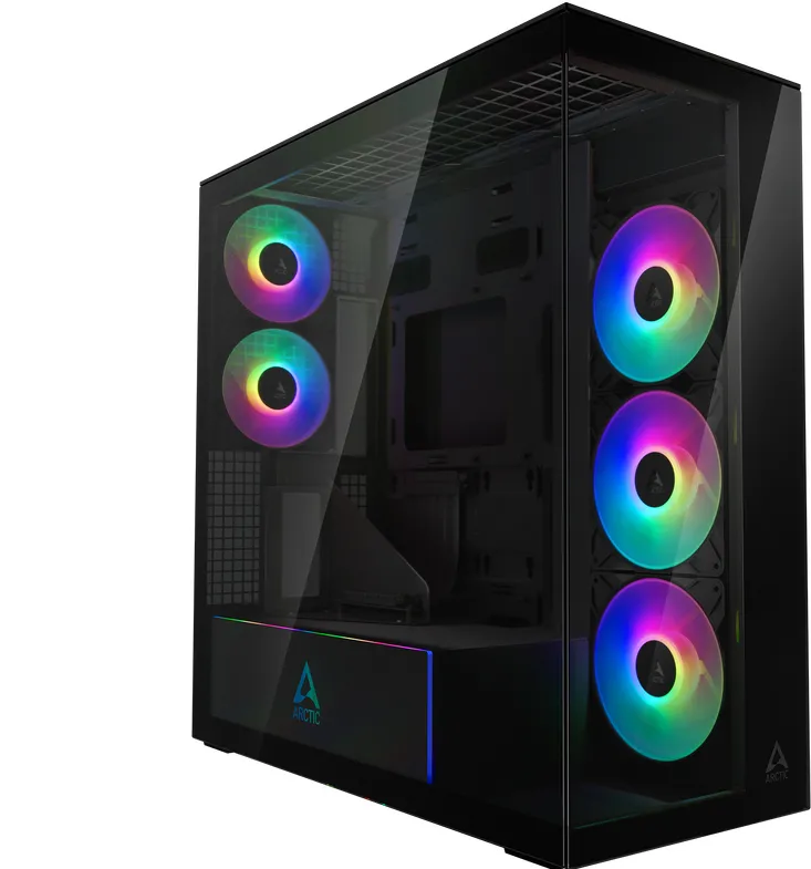 Carcasa PC ARCTIC Xtender VG Mirror, PCIe Riser, Black