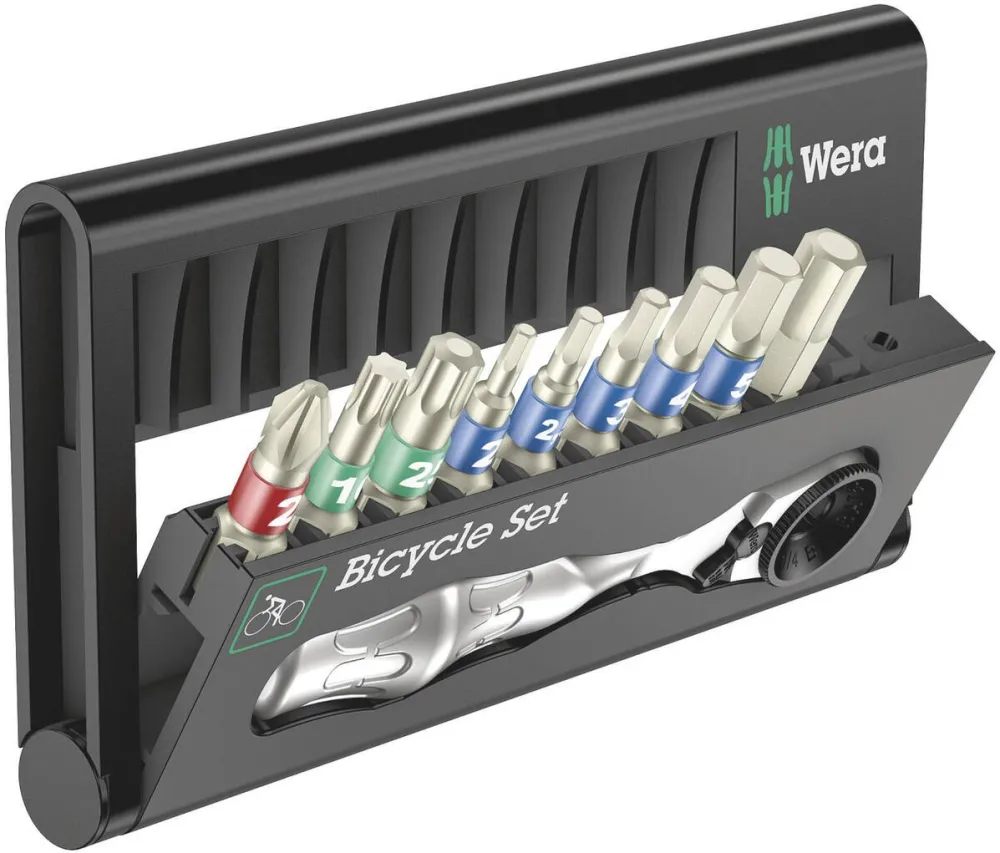 Sortiment de biti, otel inoxidabil cu clichet WERA Bicycle Set 9