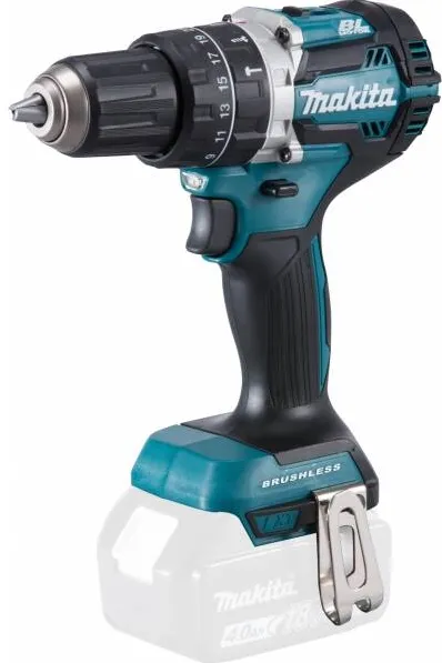 Makita DHP484Z - Masina de gaurit si insurubat cu percutie fara acumulatori si incarcator, Li-Ion, 18 V, - Ah, 54 Nm, motor fara perii, led iluminare