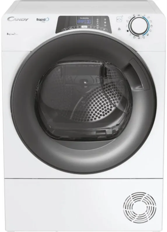 CANDY Uscator de rufe RPE H8A2TRE-S, pompa de caldura, 8 kg, clasa E, Easy Case, Dry Sensor, Kilo Detector, Alb