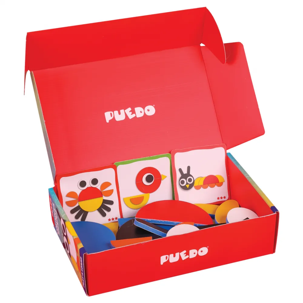Jucarie creativa PUEDO TOYS JOC FORME COLORATE, 29 PIESE