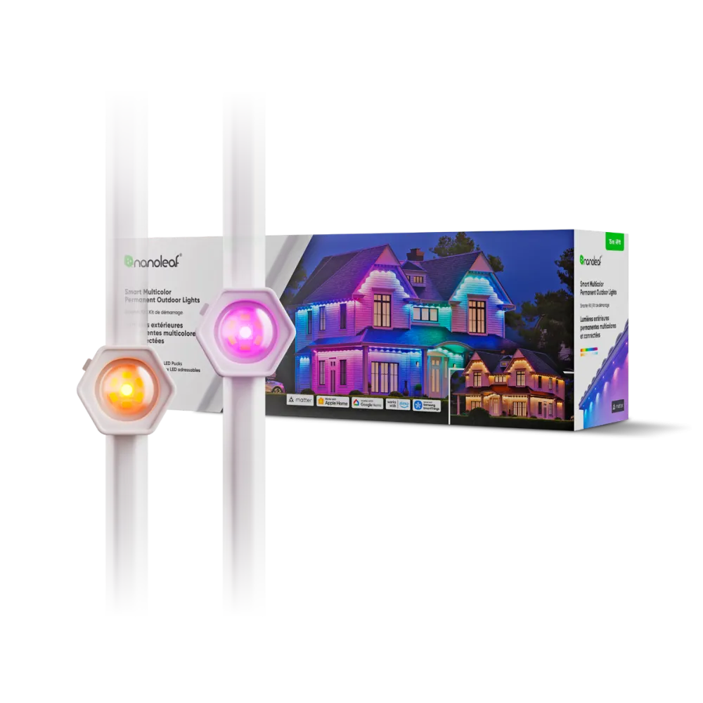 Nanoleaf Smart Multicolor Permanent Outdoor Lights Starter Kit 15m