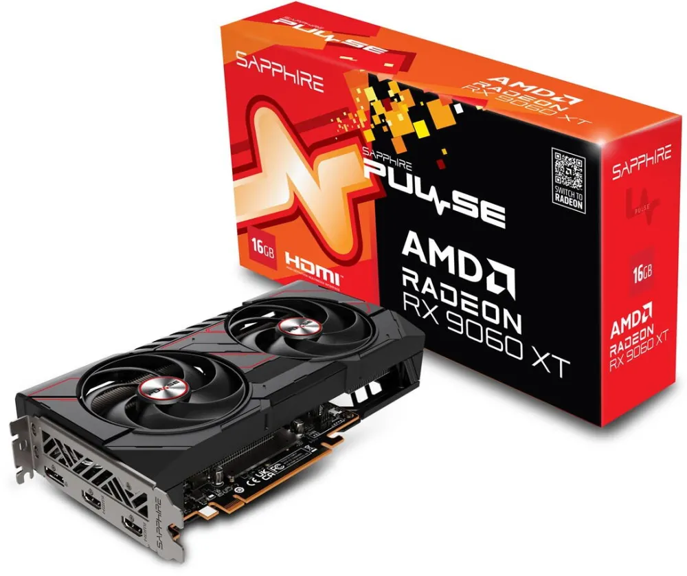 Placa Video SAPPHIRE Graphics card. PULSE RX 9060 XT GAMING 16GB
