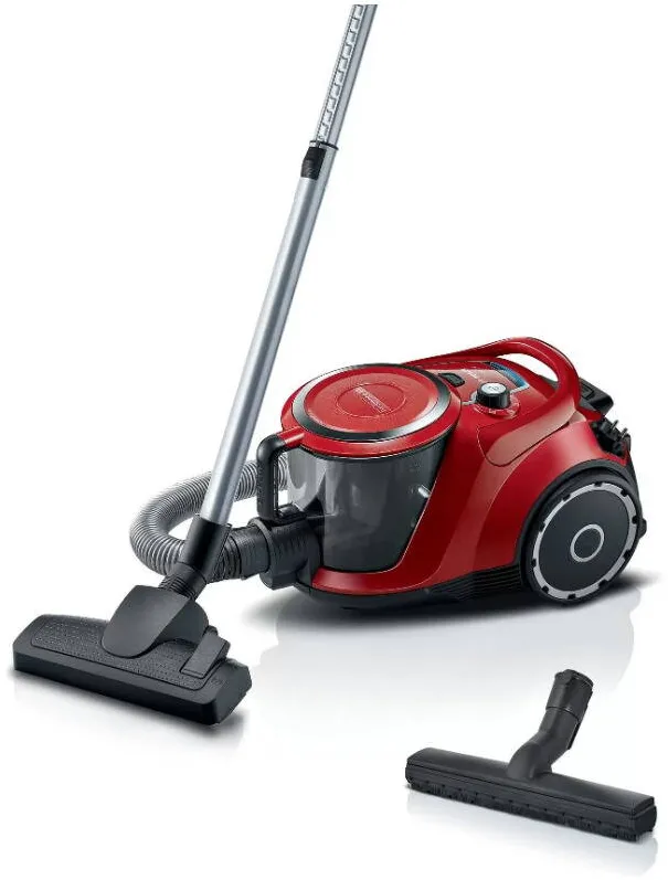 Aspirator BOSCH fara sac, ProSilence BGC41Q69, 2.4L, 600W, rosu