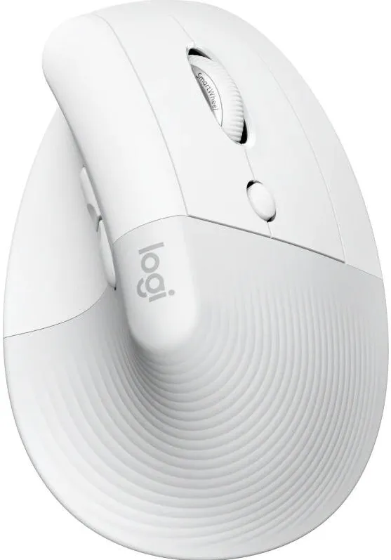 Mouse LOGITECH Lift for Mac, Vertical Ergonomic, Bluetooth, White