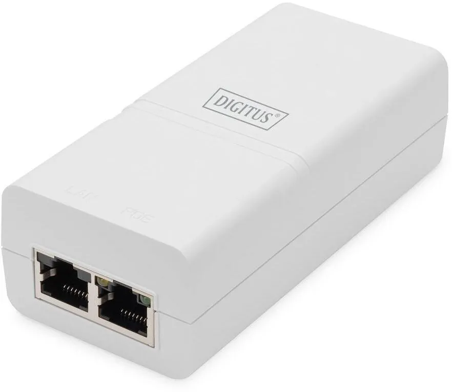 Assmann Gigabit Ethernet PoE Injector 802.3at 30W Alb