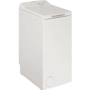INDESIT Masina de spalat rufe cu incarcare verticala BTWL60400EE/N, 6 kg, 1000 rpm, Clasa C, Display LED, Turn&Go, Alb