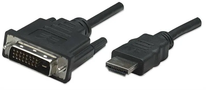 MANHATTAN HDMI Male - DVI-D Male, 3m, negru