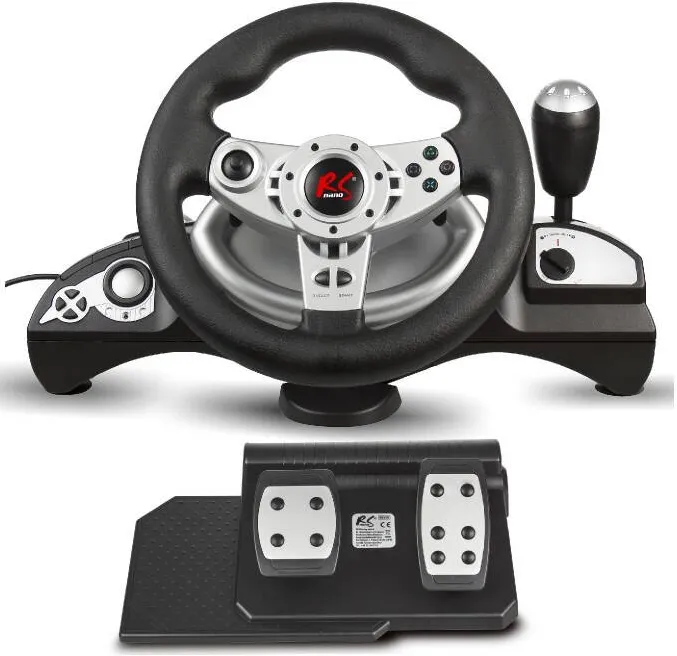Volan nano RS NanoRS RS700 Gaming Controller Black, Silver USB Steering wheel Analogue / Digital Android, PC, PlayStation 4, Playstation 3, Xbox One.