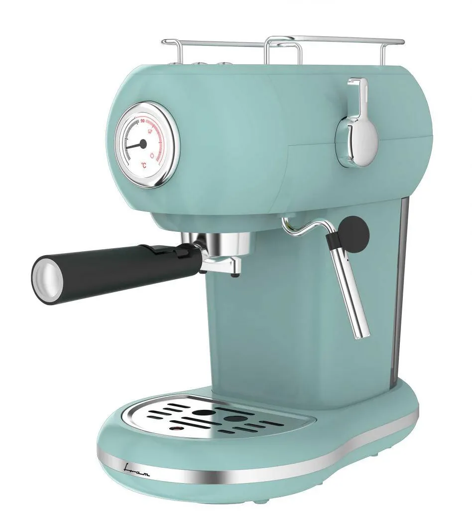 Espressor FRAM de cafea manual FEM-D15RGR, 1100W, 15bar, 1.2L, Verde