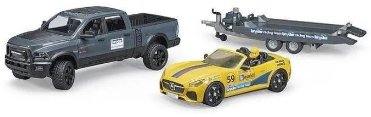 Masinuta BRUDER Auto Dodge RAM 2500 Power Wagon with a tow truck