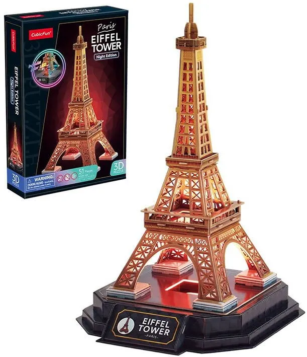 Puzzle Cubic Fun Puzzles 3D LED Eiffel Tower (night edition)