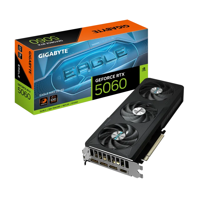 Placa Video GIGABYTE RTX 5060 EAGLE MAX OC 8GB