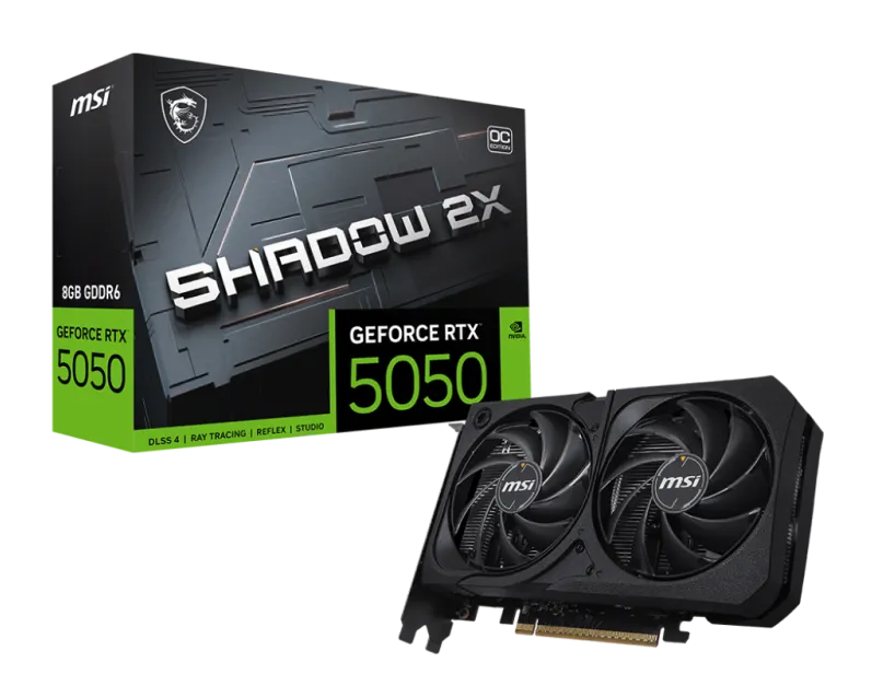 Placa Video MSI GEFORCE RTX 5050 8G SHADOW 2X OC