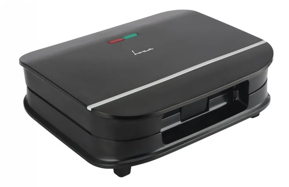 FRAM Sandwich maker FSM-700BK, 700 W, Placi fixe triunghi, 2 sandwichuri (Negru)
