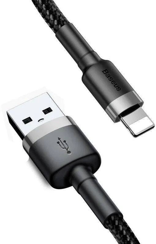 Baseus Cablu Date Cable Lightning USB Cafule 1.5A 2m (gray and black)